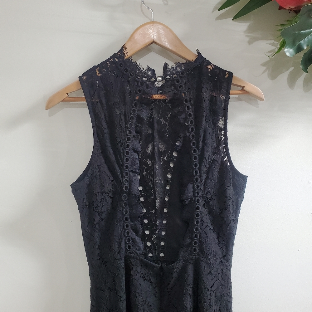 Closet closing! Saylor X FP Black lace dress medium NWOT - Picture 4 of 8
